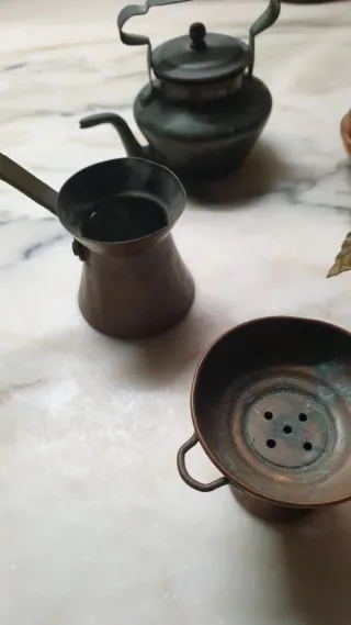 Conjunto peças decoração latão vintage