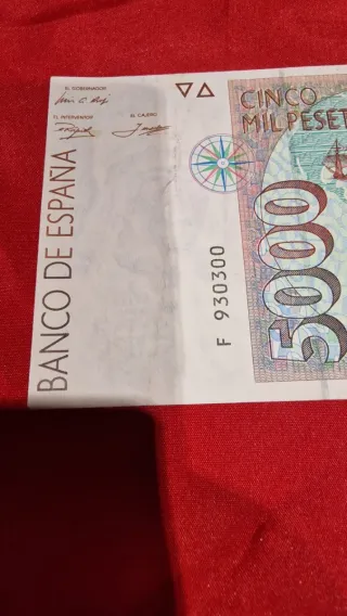 Billete 5000 pesetas 1992 Banco de España