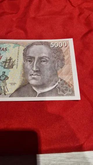 Billete 5000 pesetas 1992 Banco de España