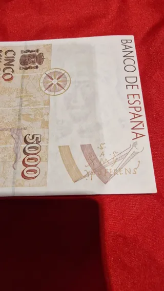 Billete 5000 pesetas 1992 Banco de España