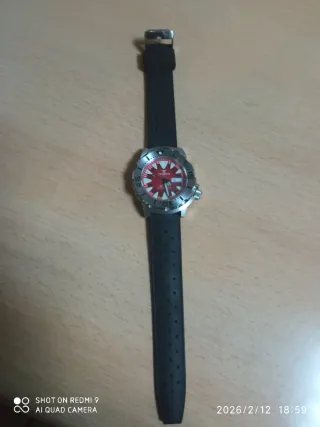 Reloj Tandorio Automático Rojo y Plateado