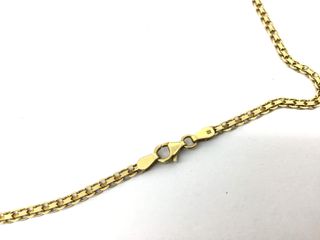 cadena oro 18k con piedra con circonita 23cm