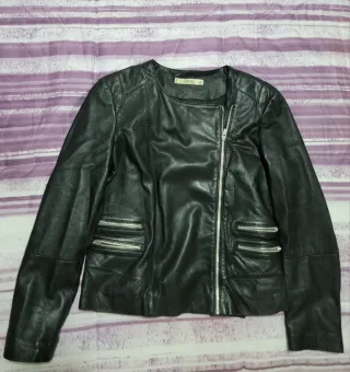Chaqueta Cuero Mango Talla L