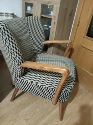 Sillón Maison Du monde tela y madera