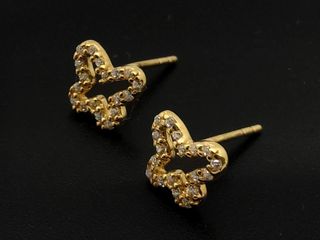 pendientes oro 18k con piedra con circonita