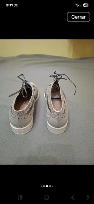 Zapatos Oxford Plateados