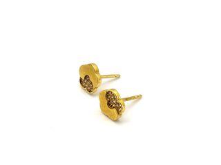 pendientes oro 18k con piedra con circonita