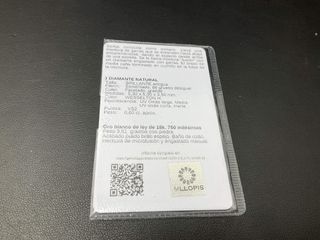 sortija oro 18k con piedra