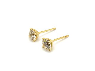 pendientes oro 18k con piedra con circonita