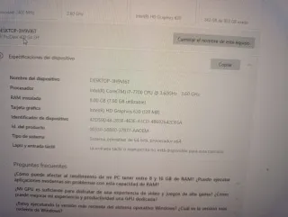 PC ordenador sobremesa HP ProDesk 400 G4 i7 700 1T