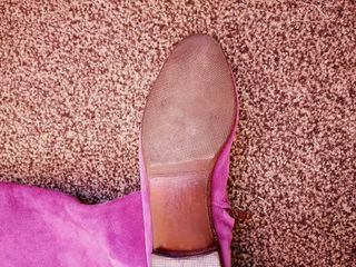 Stivali alti Mark pelle/camoscio fucsia viola  37