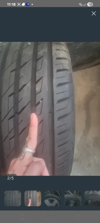 4 Neumáticos  205/55/R16 con una llanta