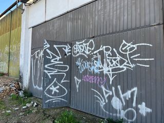 Puerta de garaje con acceso peatonal