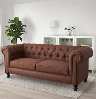 Sofá Chester Ikea Marrón Piel