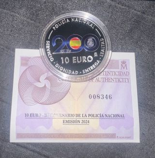 Moneda 10€ Plata Guardia Civil y Policía Nacional