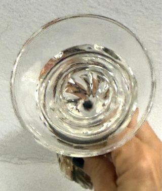 Portacandele cristallo e argento decorato