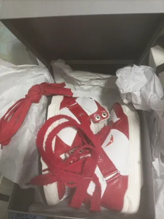 Zadig & Voltaire Piel Talla 37 Roja/Blanca