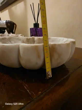 Coppia acquasantiera in marmo bianco scultura