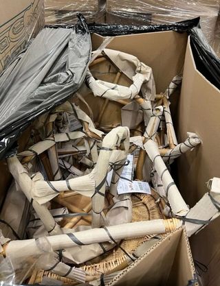 Conjunto de jardín de ratán en natural CHILVERT