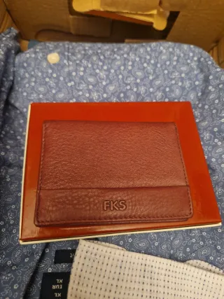 Portatessere FKS in pelle nuovo originale