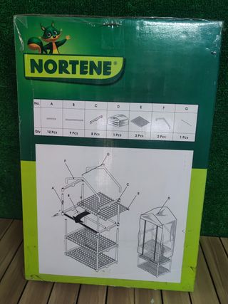 INVERNADERO DE BALCON BALCONY 3 1.25X0.7X0.5 M VERDE NORTENE