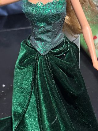 Barbie magia delle feste 2004 vintag velluto verde