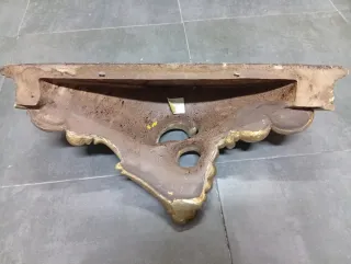 Repisa ménsula madera dorada