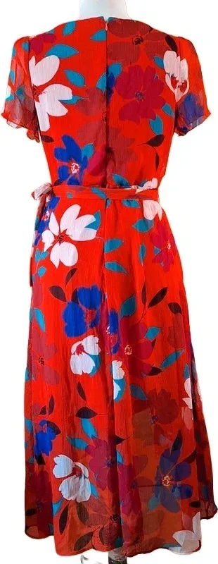 Vestido floral manga corta