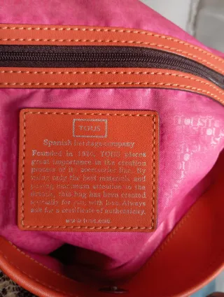 Bolso Tous auténtico estampado piel serpiente