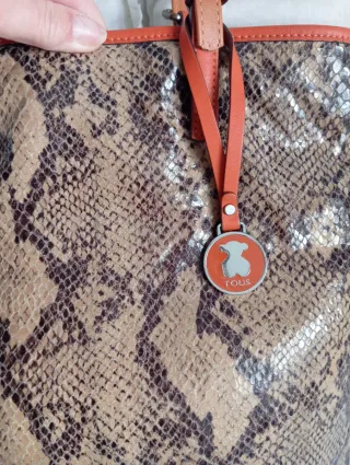 Bolso Tous auténtico estampado piel serpiente
