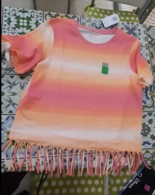 Camiseta con flecos para playa, deporte, gimnasio