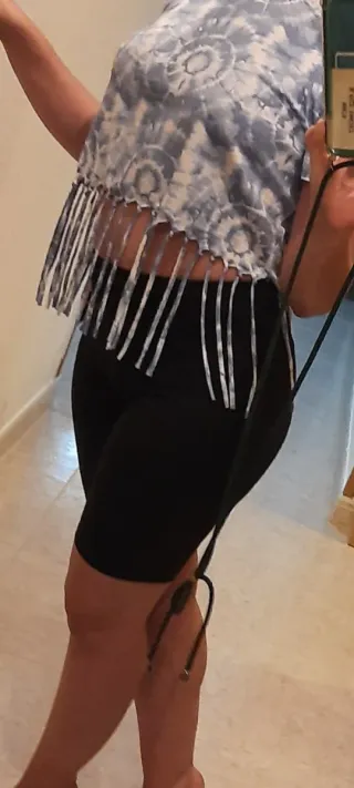 Camiseta con flecos para playa, deporte, gimnasio