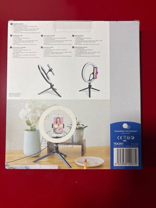 LIVOO Aro de Luz LED con Trípode para Móvil