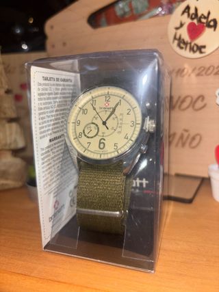 Reloj Brenatt Beige y Verde Militar