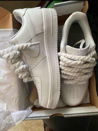 Nike Air Force 1 Blancas Cordones Gruesos