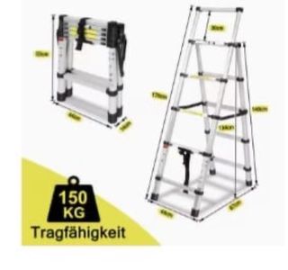 Escalera telescópica aluminio