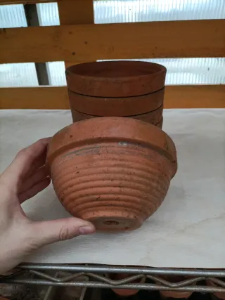 4 Vasi Ciotole Terracotta Diametro 15cm