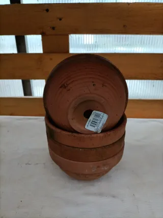 4 Vasi Ciotole Terracotta Diametro 15cm