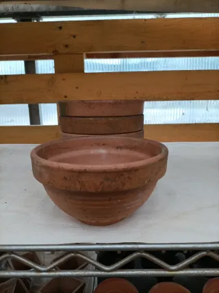 4 Vasi Ciotole Terracotta Diametro 15cm