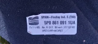 Bandeja maletero Seat Altea / Toledo