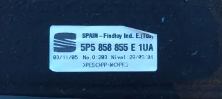 Bandeja maletero Seat Altea / Toledo