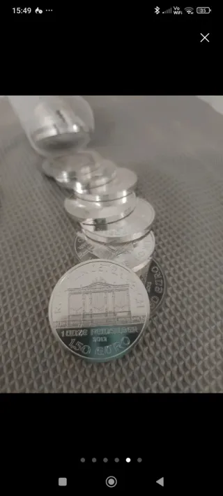Tubo monedas Filarmónica de Viena 2012