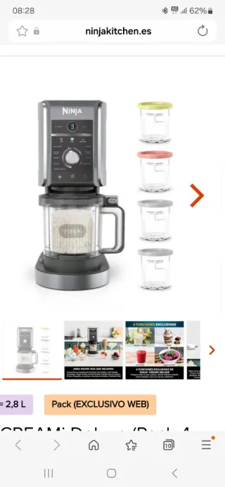 Heladera Ninja Cream Deluxe 2,8 L