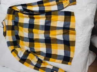 Camisa Quiksilver cuadros azul y amarillo Talla L