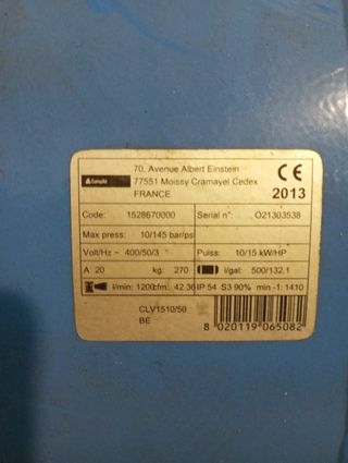 Compresor de aire CompAir 500L
