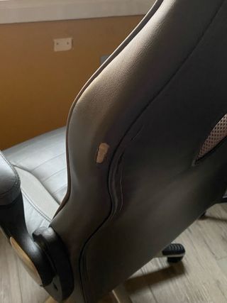 Silla de escritorio giratoria polipiel gris