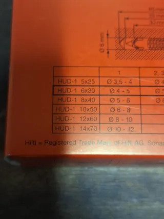 Tasselli Hilti HUD-1 6x30 mm 400 pezzi