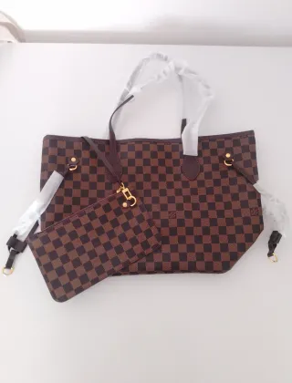Bolso  estilo Louis Vuitton Mujer Marrón Damier
