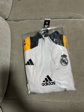 Chándal Real Madrid Adidas Blanco/Amarillo