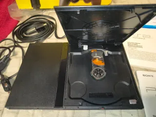 Ps2 Slim Negra Completa En Caja